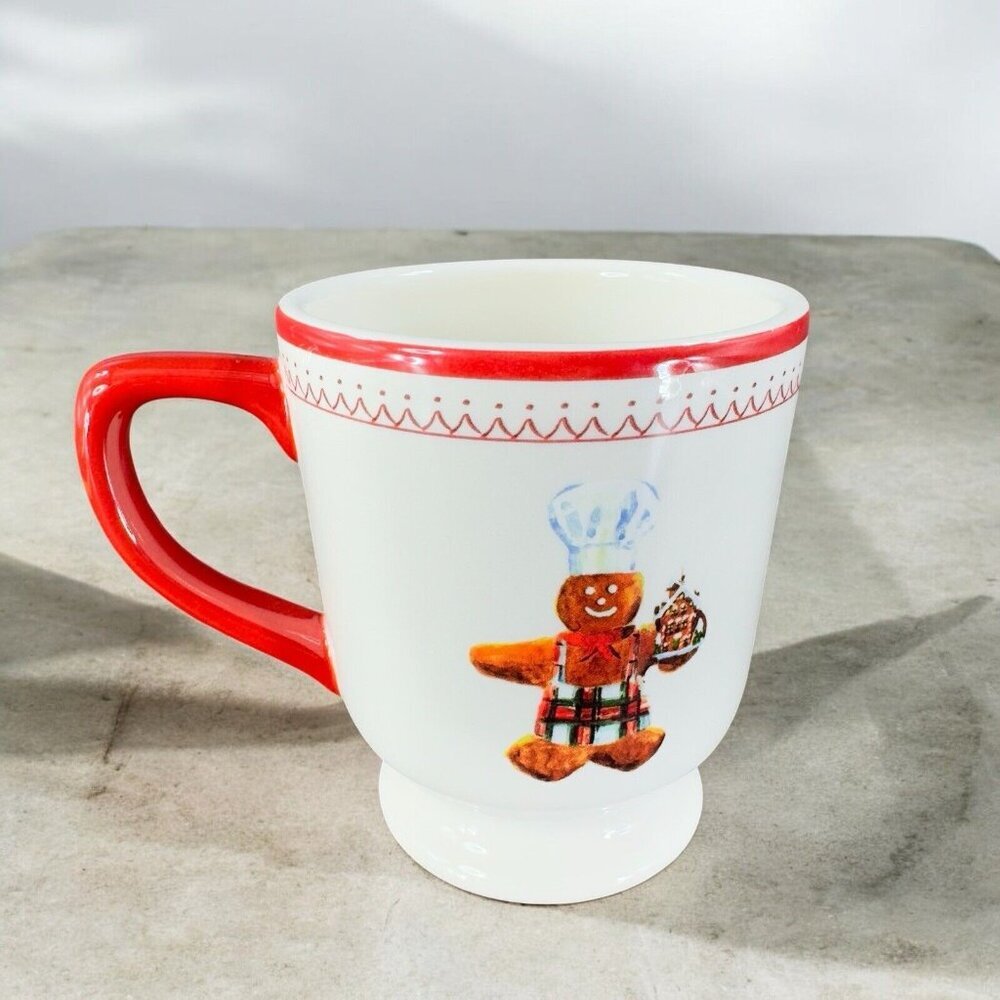 Williams Sonoma Gingerbread Chef Ceramic Mug Cup Ceramic Christmas Icons Mug